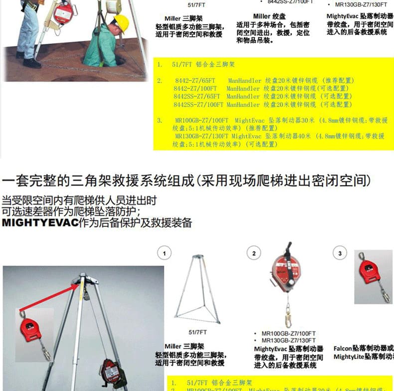 霍尼韦尔（Honeywell） 51/7FT 高强度铝制三脚架 （绞盘、坠落制动器支架） 